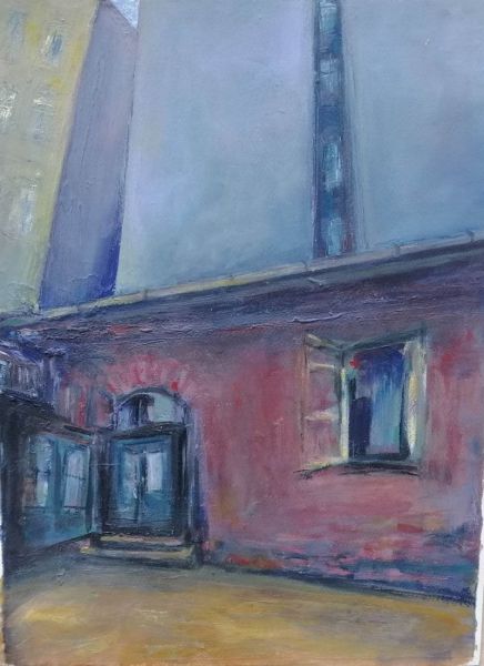 AHOL A HÁZAK ÖSSZEÉRNEK II. - akril, vászon, 30x40 cm